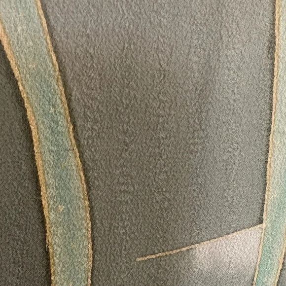 Silk Kimono Top Coverup Open Front Hand Painted Art To Wear Lotus Pond One Size - Picture 10 of 10